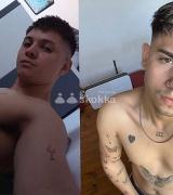 Dos pendejos heteros fuertes y calientes vendiendo contenido entre ellos 🔞